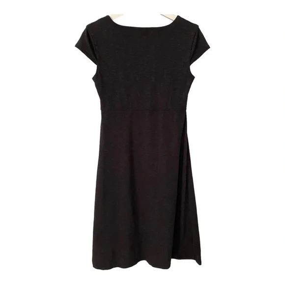 Toad&Co Rosemarie Charcoal Heather Grey Pull-on Casual Cap Sleeves Dress S - Picture 7 of 11